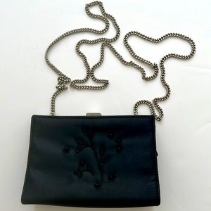 Elegant Black Clutch‎ with Chain Strap